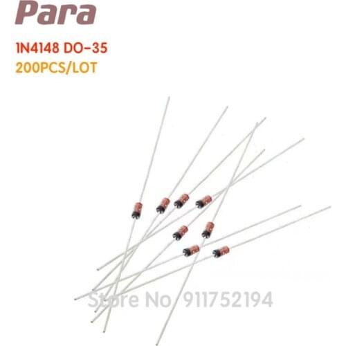 200PCS/LOT 1N4148 IN4148 DO-35 High-speed switching diodes Rectifier Good quality brand new