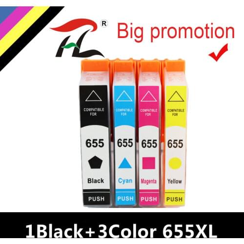 4PK 655XL New ink Cartridge for hp 655xl 655 compatible for HP Deskjet Ink Advantage 3525 4615 4625 5525 6525 inkjet printer