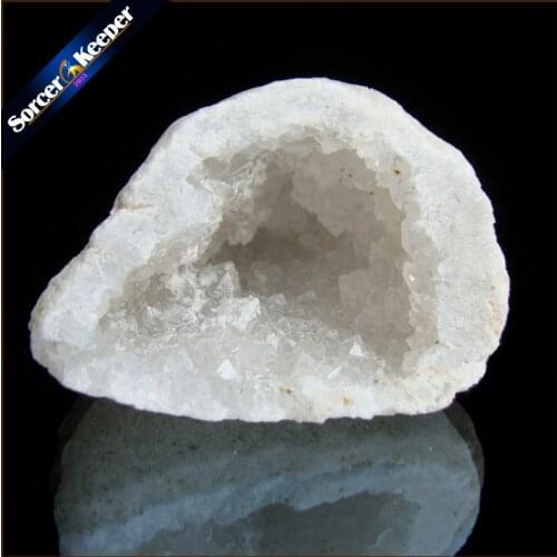 73g Natural Crystal Agates White Crystal Hole Decoration Ore White Lucky Healing Specimens Home Decoration Furnishing LS564