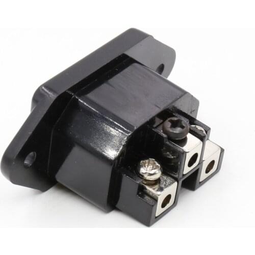 Free shipping 10pcs FI-07(R) AC IEC Inlet female socket Rhodium Plated Socket hifi amplifier chassis