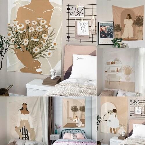 Art Bohemian Wall Decor India Home Room Decoration Tapisserie Wall Tapestry Decoration Mural Aesthetic Room Decor Tapiz Gobelin