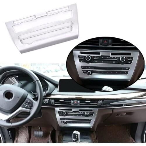 JEAZEA Chrome ABS Center Console Air Outlet Panel Cover Trim Stickers Frame For BMW X5 2014 2015 2016 2017 2018 Car Styling