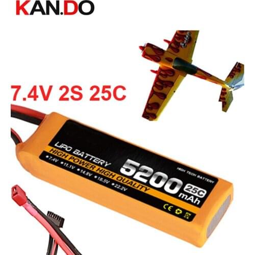2s 25c 7.4v 5200mah airplane model battery 25C 5200mah aeromodeling battery model aircraft li-poly battery 25C airplane battery