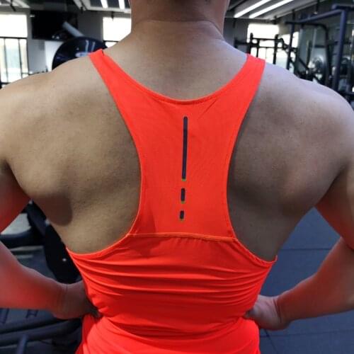 2021 Mens fitness gyms Tank top men Fitness sleeveless shirt Male breathable Sports vest Undershirt Gyms loose Running vest men