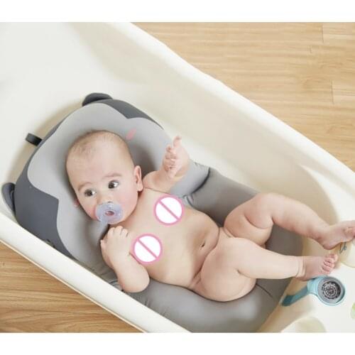 Soft Baby Shower Bath Tub Pad Newborn Folding Bathtub Mat Adjustable Support Bath Rack Cushion Portable Baby Shower Bath
