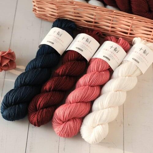 High Quality 50g / Ball 100%Merino Wool Soft Sweater Scarf Hat Hand Woven DIY Rainbow Baby Wool Yarn Thread