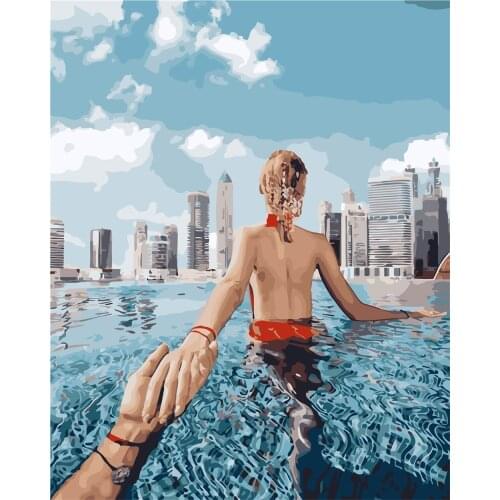 Hiraeth Hey Diy Painting By Number Canvas Kits Dog Unique Gift Frameless Acrylic Paint Coloring By Numbers Animal Decor For Home