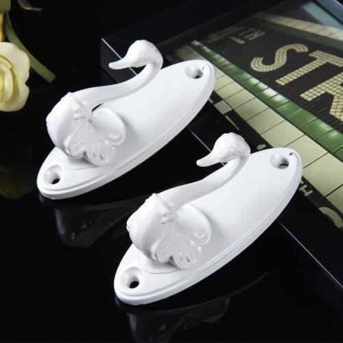 One pair curtain wall hook europe zine alloy little Swan strap curtain accessories rope tied buckles curtain Holdbacks M229