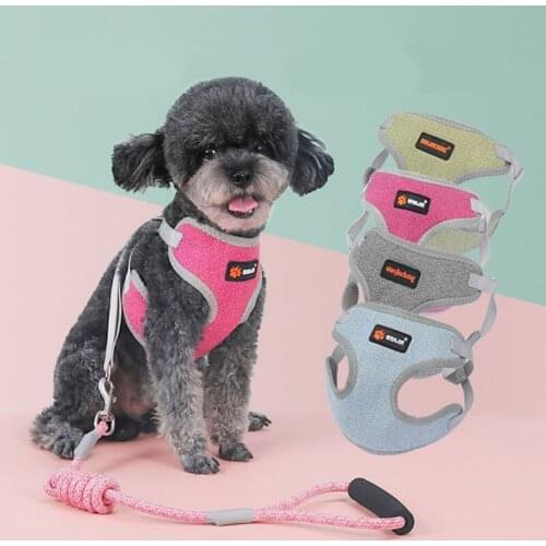 Pet Traction Rope Chest Harness Fashion Round Rope Mesh Cat Dog Chain Practical Dog Harness Vest Puppy Rope Cat Supplies