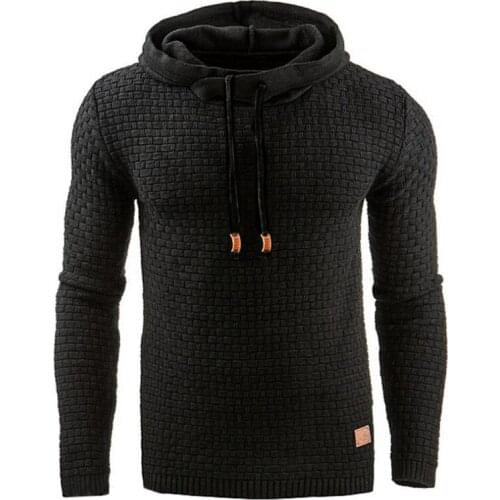 2020 Casual Man Hoodies Long Sleeve Hooded Sweatshirt Men Solid Color Autumn Winter Clothes Hoodie Sudaderas Mens Size M-3Xl