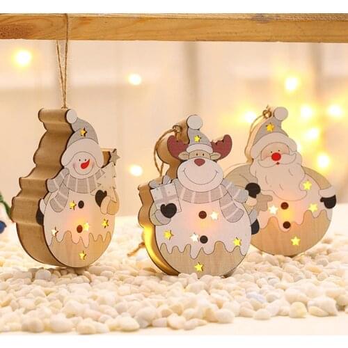 Christmas Brooches LED Light Luminous Pins Cartoon Santa Claus Snowman Elk Deer Bells Plush Pin Badges Brooch Decoration Navidad