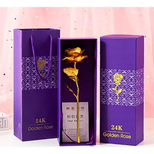Christmas gifts Gold leaf roses and Gift box A birthday present for my girlfriend and my wife Valentines Day gift L5