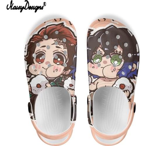 NOISYDESIGNS New Sandals Men Shoes Fashion Graden Shoes Women Clogs Anime Hole Shoes Casual Breathable Slippers Zapatos De Mujer