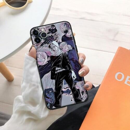 Jujutsu kaisen satoru manga silicone Phone Case FOR iPhone Se 6 6s 7 8 Plus X Xr Xs 11 12 Mini Pro Max Glass Cover Shell