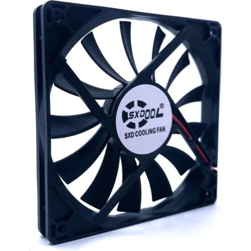 SXDOOL Slim 15mm Thickness, Best for Small Case, Big Airflow 120mm 120*120*15MM 0.46A 2300RPM 2-PIN