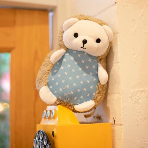 1PC 25CM Lovely Hedgehog Plush Doll Cute Animal Stuffed Turn to Bear Toy Child Girls Creative Birthday Xmas Gift