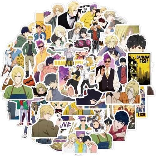 10/30/50Pcs/Set Anime BANANA FISH Stickers For Stationery Laptop Skateboard PVC Backpack Bicycle Waterproof Decal Sticker