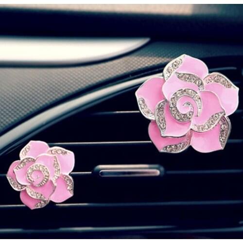 2 PCS Car Air Freshener Auto Perfume Aromatherapy Clip Smell Diffuser Car Interior Accessories Decoration Creative Gift Women