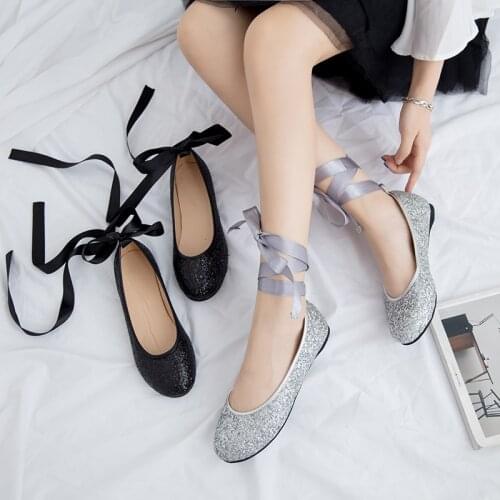 2020 Moccasins Shoes slip on flat loafers Round Sweet ballet Women Flats Shoes New Women Flats Slip On Womens Female U15-30