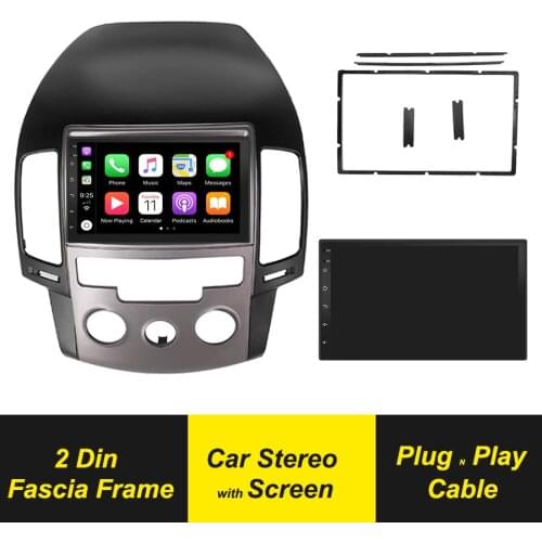 2Din Android Car Multimedia Player Radio Facia DVD Frame Audio Panel For HYUNDAI I-30 I30 MANUAL AC KOREAN LHD 2008-2011 GPS