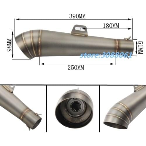 36-51MM Universal Motorcycle Exhaust Stainelss Steel GP Pipe Muffler With Removable DB Killer For CB400 ATV YZF 125CC Ninja250