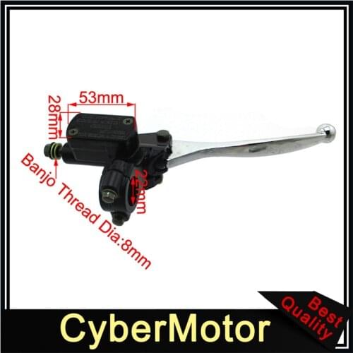 8mm Banjo Front Right Hydraulic Brake Master Cylinder For Pit Dirt Bike ATV Quad Motorcycle Motocross