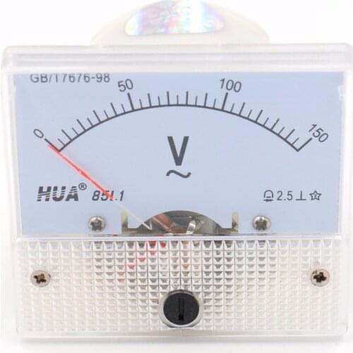 85L1 Pointer AC voltmeter Class 2.5 AC 0-250V 100V 150V 300V 500V 600V Analog Voltage Voltmeter Panel Meter 85L1-V
