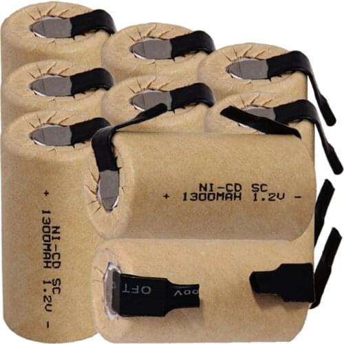 Lowest price 35 piece SC battery 1.2v batteries rechargeable 1300mAh nicd battery for power tools akkumulator