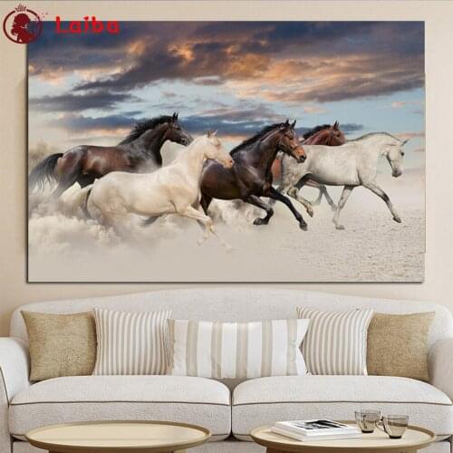 Square round drill Animal art horse Diamond painting Diamond embroidery Cross stitch resin office wall decor Home Decoration