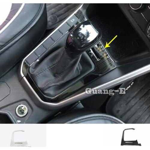 Car Sticker Middle Front Shift Stall Paddles Cup Lamp Frame Trim Parts 1pcs For Volkswagen VW Polo Hatchback 2019 2020 2021 2022