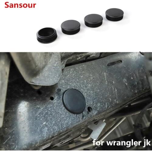 Car Chassis Frame Round Hole Dust Plugs Tail Door Rubber Plug Decoration Cover for Jeep Wrangler JL 2018+ Car Accessories
