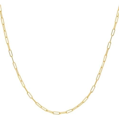 Real 925 sterling silver 41cm 46cm square link chain simple European Modern Cable Chain Necklace for women charm party jewelry