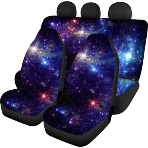 INSTANTARTS Galaxy Design Fit Most Vehicle Vehicle Seat Covers Front/Back Seat Heavy-Duty Car Seat Protector Cover Set New Style