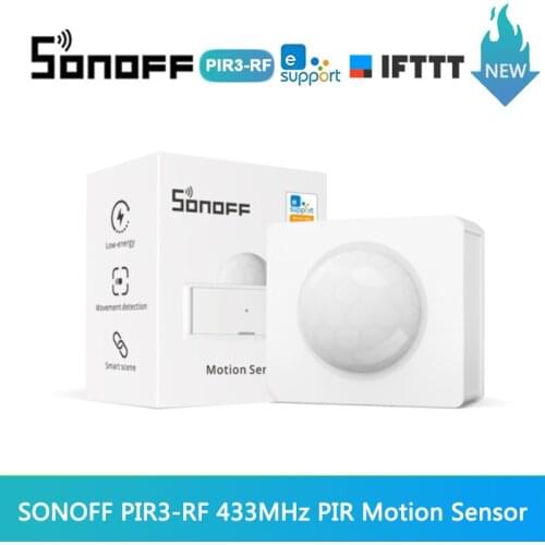 SONOFF PIR3-RF PIR Motion Sensor 433MHz RF EWelink Dual-mode Switching Security Alarm Notification Work With SONOFF RF Bridge