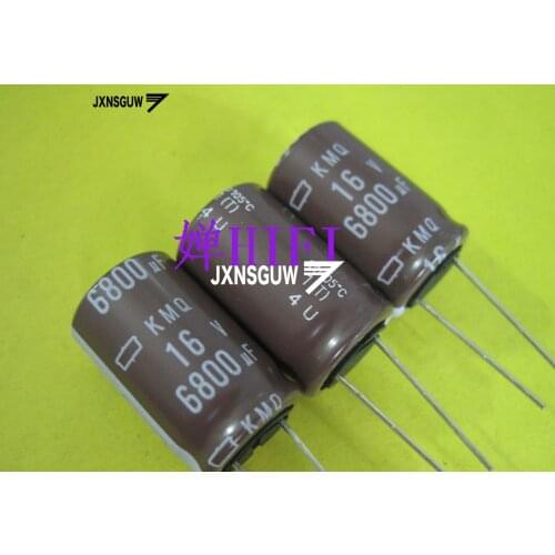 20PCS NIPPON KMQ 16V6800UF 16X25MM NCC long life electrolytic capacitor 6800UF/16V CHEMI-CON 105 degrees 6800uF 16V