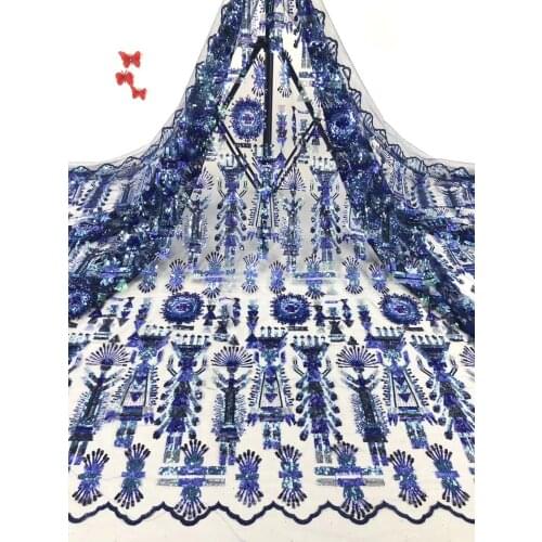 Sequins French tulle lace fabric 2021 high-quality African lace fabric latest party lace material D4077