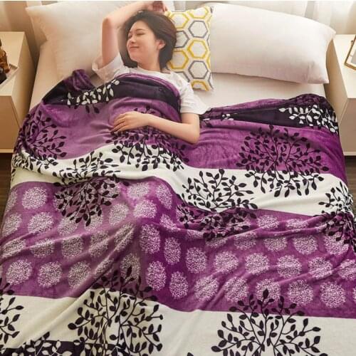 Fashion Soft Warm Coral Fleece Blanket Winter Sheet Bedspread Sofa Throw Light Thin Mechanical Wash Flannel Blankets F0250