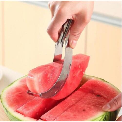1pcs Stainless Steel Watermelon Slicer Cutter Knife Corer Fruit Tools Kitchen Accessories Gadgets Watermelon Spoons
