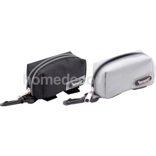 Portable Dog Walking Poo Bags Pet Disposable Bag Holder w/Plastic Hasp Black/Grey