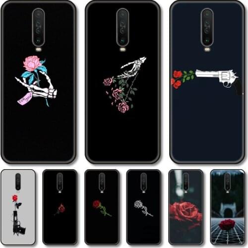 Rose lover Phone Case For Redmi Note 10 9 9A K40 8 7 A S C T GO PRO 5G Black Cover TPU