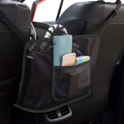 Car Net Pocket Handbag Holder Organizer Seat Side Storage Mesh Net Bag For Interior Decoration Pet Net Handbag Car Accessories