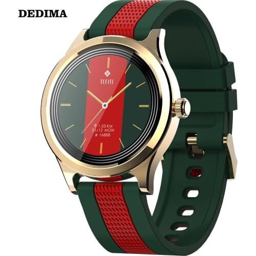 2021Womens Mens Smart Watch Red Green Wind Measuring Heart Rate Counter Step Blood Pressure Sleep Monitoring Android iOS