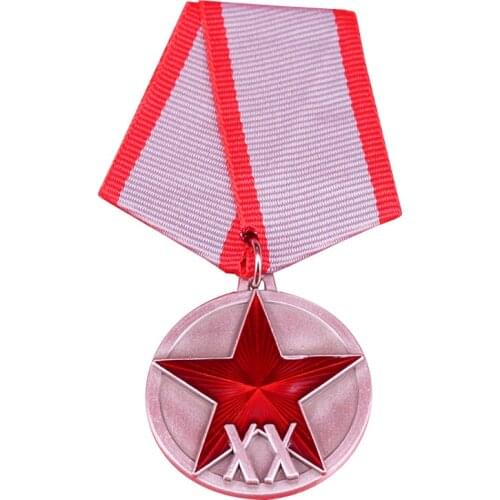 Soviet Workers and Peasants Red Army 20 Year Medal Red Star Hero Lenin Souvenir Badge