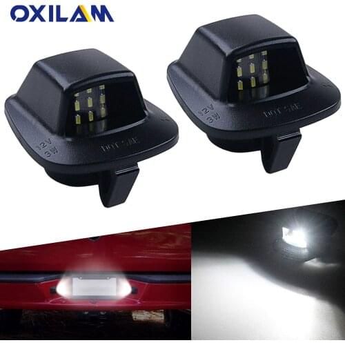 2PCS License Number Plate Light Canbus Error Free Anti-Hyperflash Bulb Car LED Lamp For Dodge Dakota Mitsubishi Raider 2006-2009