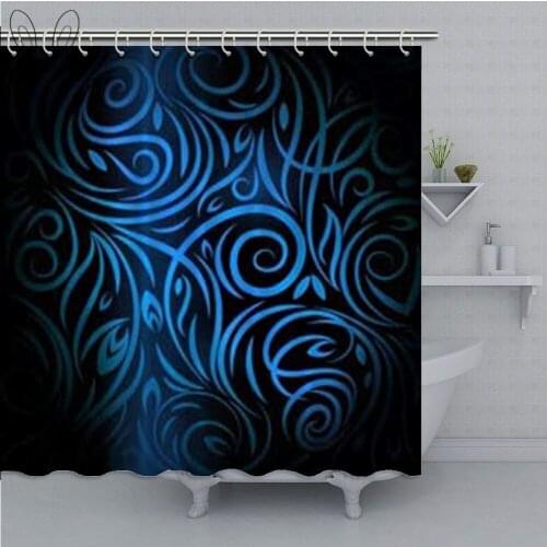 Dark Blue Shower Curtain Antique Victorian Natural Art Bathroom Cloth Waterproof Fabric Shower Curtain For Home Decor