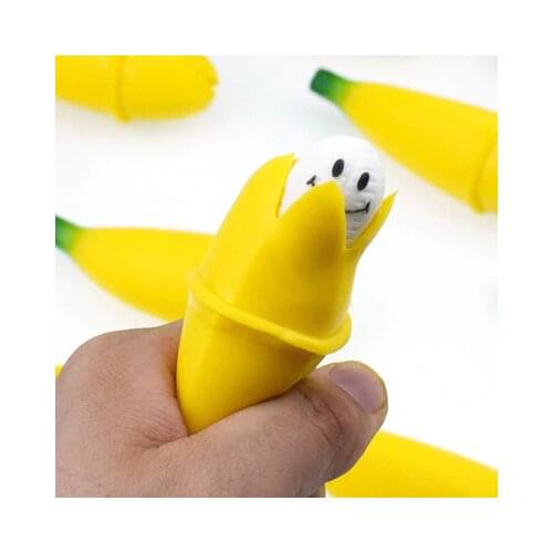 Banana Funny Prank Squeeze Toy Slow Rising Bananas With Happy Face Kids Stress Reliever Decompression Toys Antistress Gag Gift