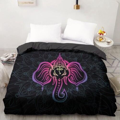 1PCS Duvet Cover,3D Printing Quilt Cover 240x220/200x200/140x200/180x210,Colorful Elephant Bedding King/Queen/Double Drop Ship