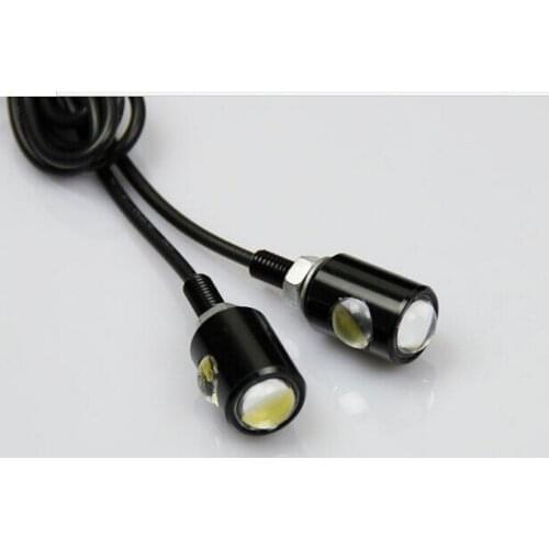 2 pcs 12V 3W White LED Motorcycle Car License Plate bolt Lights Eagle eyes backing Reverse light