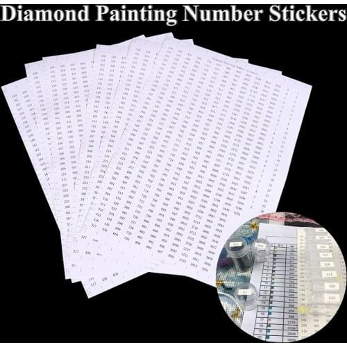 5D Diamond Painting Tools 546, Number Stickers for Diamond Storage Box, Tools, A4 Size,Diamond Embroidery Accessories