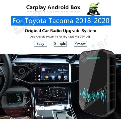 Car Radio Carplay Android Ai Box For Toyota Tacoma 2018 2019 2020 Multimedia Player Apple CP Ai Box Wireless Upgrade Mirror Link